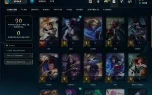 Conta Unranked com 27 Champs e 13 Skins
