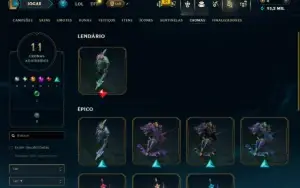 Diamante 4 com 40 Champs e 12 Skins