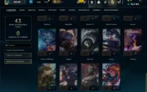 Diamante 4 com 40 Champs e 12 Skins