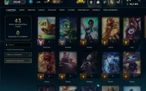 Diamante 4 com 40 Champs e 12 Skins