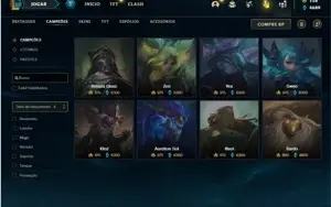 Conta bronze 4 com 155 Champs e 144 Skins + 6 Vitoriosas