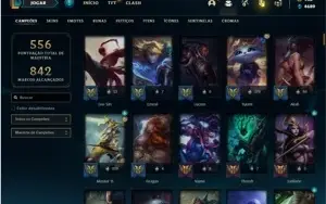 Conta bronze 4 com 155 Champs e 144 Skins + 6 Vitoriosas