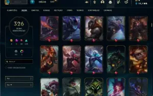 Prata 1 com TODOS os champs e 326 Skins + 3 Prestigios