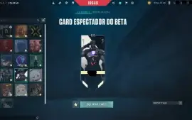 Conta Valorant Champions 1, Card Twitch Beta, 10+ skins