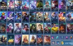 Conta Mobile Legends lv.119 com 333 skins, heróis e emblemas