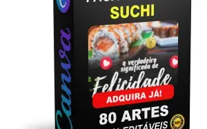 Pack Canva Suchi Bar Vol 3 - 80 Artes Editáveis