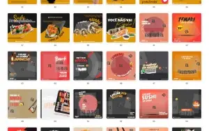 Pack Canva Suchi Bar Vol 3 - 80 Artes Editáveis