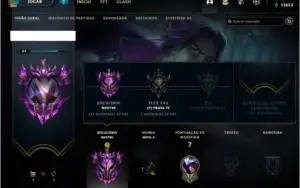 Vendo conta de LOL - ELO MESTRE
