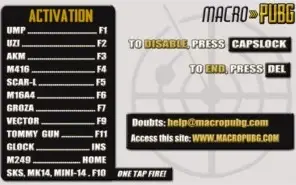 Macro PUBG player unknow's battlegrounds atualizado imediato