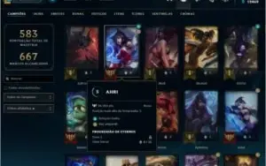 CONTA LEAGUE OF LEGENDS LVL 302