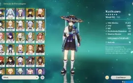 Conta Genshin - AR 60 / 26 personagens 5★ / 10 armas 5★