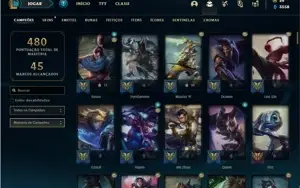 Conta prata 4 com 131 Champs e 142 Skins + 5 Vitoriosas