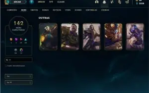 Conta prata 4 com 131 Champs e 142 Skins + 5 Vitoriosas
