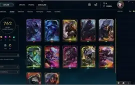 Conta do Lol com todos os Chanps e 762Skins
