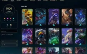 Conta de LoL (ex DIAMANTE) com 259 SKINS/ 140 campeões