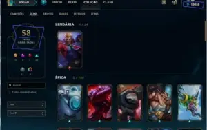 CONTA UNRANKED LVL 48 + 58 SKINS!