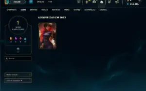 Mestre com 25 Champs e 1 Skin + 11 Fragmentos