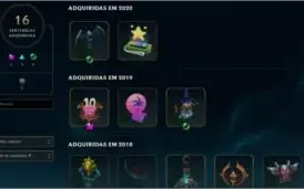 CONTA LOL NVL 289 + 109 SKINS(3 VITORIOSA) DIVERSOS ICONES!