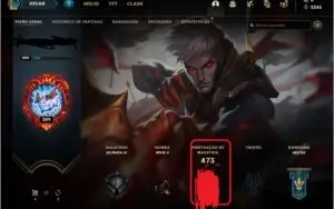 CONTA LOL NVL 289 + 109 SKINS(3 VITORIOSA) DIVERSOS ICONES!