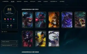 conta lol bronze 1 88 skins 60 emotes 2015 acc