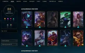 conta lol bronze 1 88 skins 60 emotes 2015 acc
