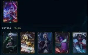 Conta Lol com várias Skins Lendárias.