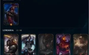 Conta Lol com várias Skins Lendárias.