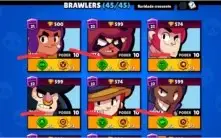 Conta brawl full 45/45 46 skins TODOS ACESSÓRIOS E PEs