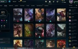 Estou vendendo minha conta level 420 com 83 skins, elo prata
