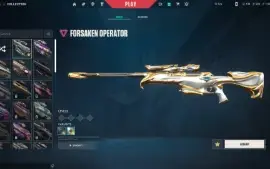 Conta Valorant platina com muitas skins