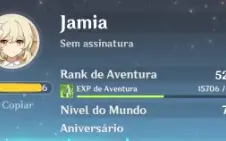 Conta Hutao C1 + Arma Assinatura + Nahida + Arco De Amos +
