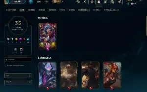 Ouro 4 com 65 Champs e 35 Skins ( MAIN ADC )