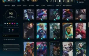 Prata 2 com 145 Champs e 92 Skins ( ADC / JG / TOP )