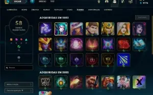Conta Platina 1 com 66 PDL, 33 Champs e 6 Skins