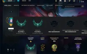 Conta Platina 1 com 66 PDL, 33 Champs e 6 Skins