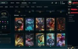 Conta League Of Legends Seaseon 2" C/ 675 Skins