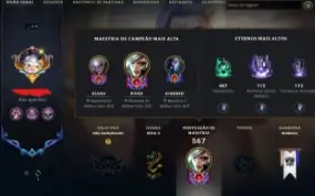 Conta Lol Main Riven 225 Skins (Riven, Mf E Fizz Prestigio)