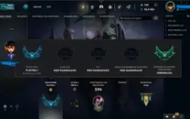 League of Legends conta nvl 851, 401 skins, all champs.
