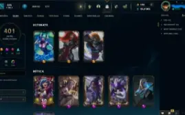 League of Legends conta nvl 851, 401 skins, all champs.