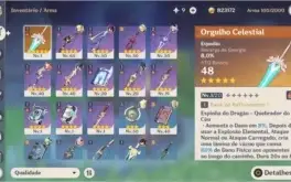 [AR34] XIAO 5* + QIQI 5* + ESPADÃO ORGULHO CELESTIAL 5*