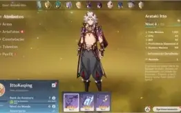 Conta Genshin Impact AR 7 com Arataki Itto + Keqing