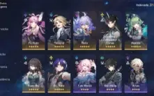 Honkai Star Rail com quase todos personagens