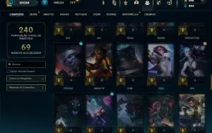 Esmeralda 4 com 85 Champs e 51 Skins + 2 Fragmentos