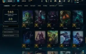 Esmeralda 4 com 85 Champs e 51 Skins + 2 Fragmentos
