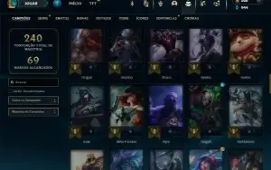 Esmeralda 4 com 85 Champs e 51 Skins + 2 Fragmentos