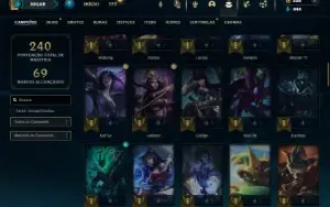 Esmeralda 4 com 85 Champs e 51 Skins + 2 Fragmentos