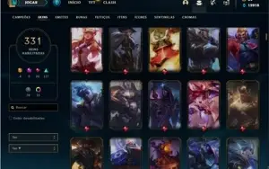 Conta ouro 2 com TODOS os champs e 331 Skins + 5 Vitoriosas