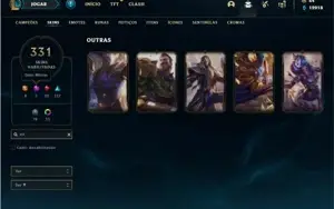 Conta ouro 2 com TODOS os champs e 331 Skins + 5 Vitoriosas