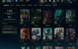 Esmeralda 1 com 70 Champs e 22 Skins ( JG / MID / TOP )