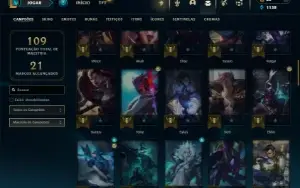 Esmeralda 1 com 70 Champs e 22 Skins ( JG / MID / TOP )